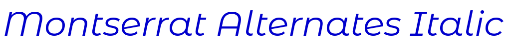 Montserrat Alternates Italic フォント